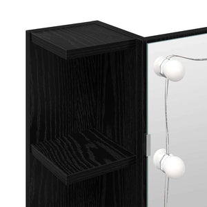 vidaXL Armoire à pharmacie avec étagère Noir aspect chêne 70 x 16,5 x 60 cm