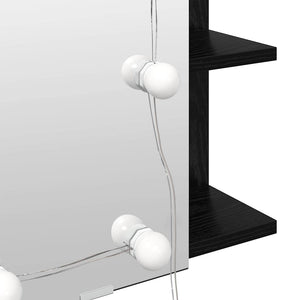 vidaXL Armoire à pharmacie avec étagère Noir aspect chêne 70 x 16,5 x 60 cm