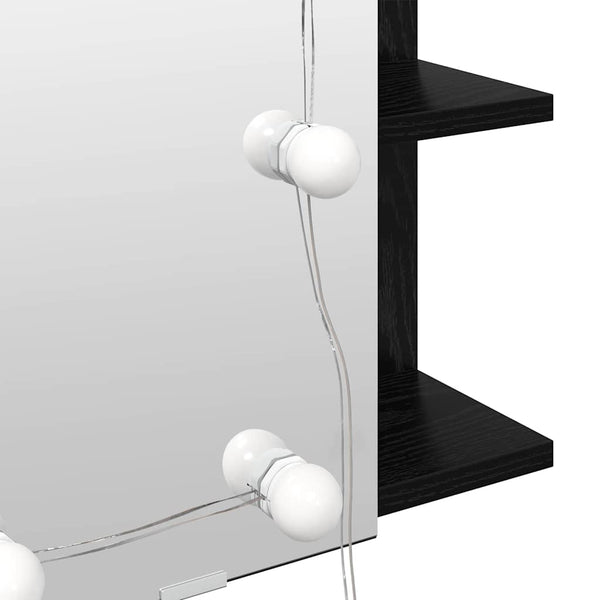 vidaXL Armoire à pharmacie avec étagère Noir aspect chêne 70 x 16,5 x 60 cm