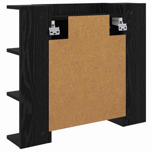 vidaXL Armoire à pharmacie avec étagère Noir aspect chêne 70 x 16,5 x 60 cm