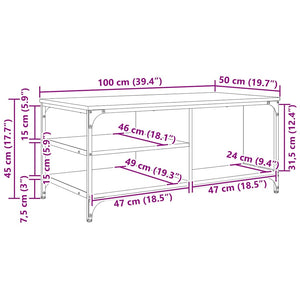 Couchtisch Altholz 100x50 cm