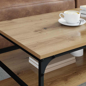 vidaXL Table basse Chêne artisan 100 x 50 x 45 cm Bois d'ingénierie