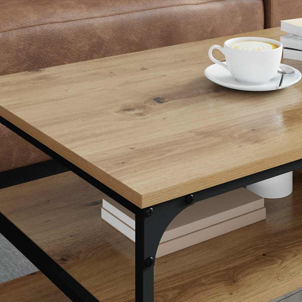vidaXL Table basse Chêne artisan 100 x 50 x 45 cm Bois d'ingénierie