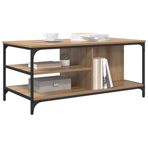 vidaXL Table basse Chêne artisan 100 x 50 x 45 cm Bois d'ingénierie