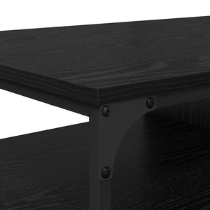 vidaXL Table basse noire aspect chêne 100 x 50 x 45 cm bois d'ingénierie