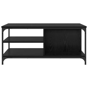 vidaXL Table basse noire aspect chêne 100 x 50 x 45 cm bois d'ingénierie