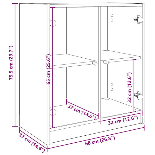 Sideboard Altholz 68x37x75,5 cm
