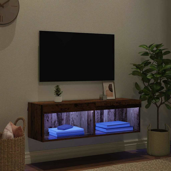 LED TV-Schrank Altholz Optik, 100cm