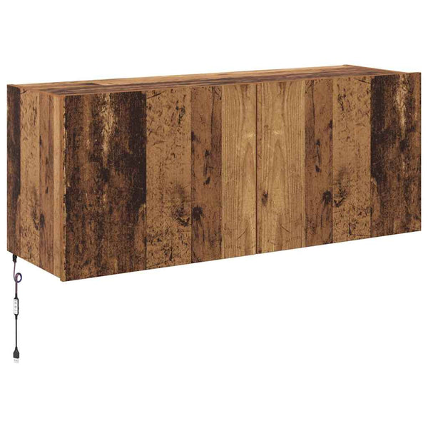 TV-Wandschrank mit LED Altholz 100cm