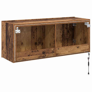 TV-Wandschrank mit LED Altholz 100cm