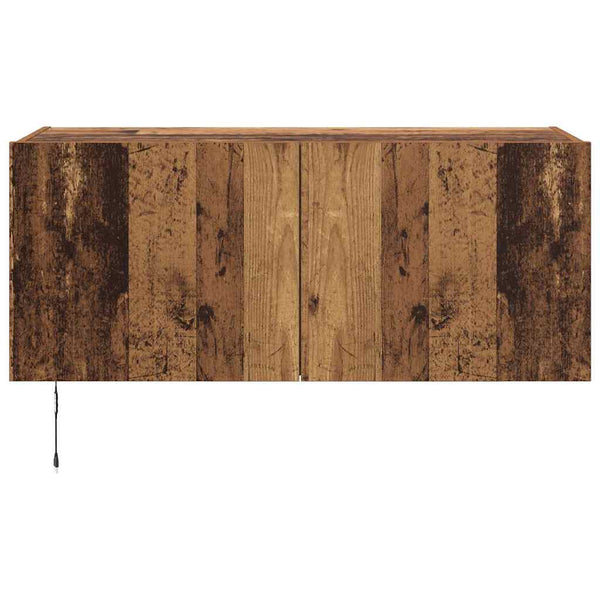 TV-Wandschrank mit LED Altholz 100cm