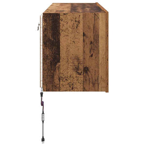 TV-Wandschrank mit LED Altholz 100cm
