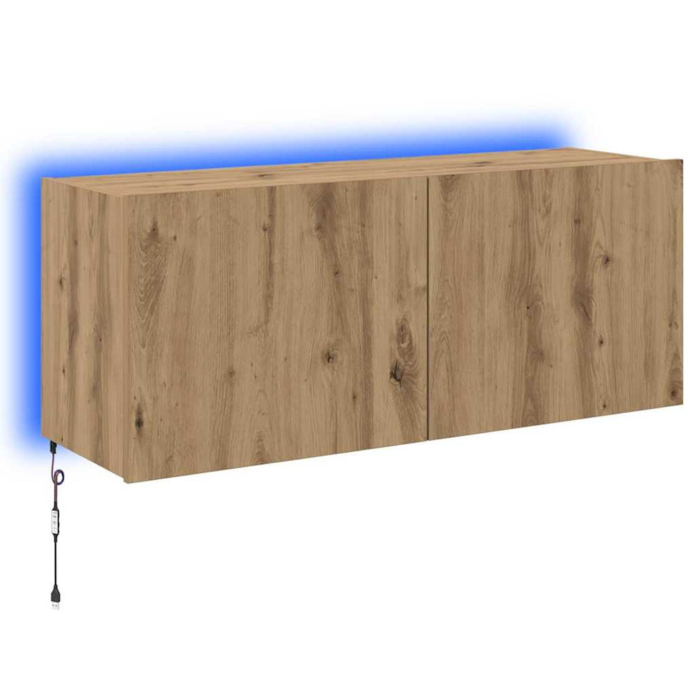 Meuble TV mural vidaXL Chêne artisan 100 x 35 x 41 cm Bois d'ingénierie
