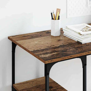 Schreibtisch mit Regal Altholz 140 cm
