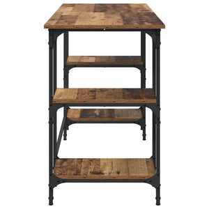 Schreibtisch mit Regal Altholz 140 cm