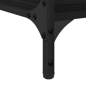 Schreibtisch mit Regal, Schwarz & Eiche, 140 cm