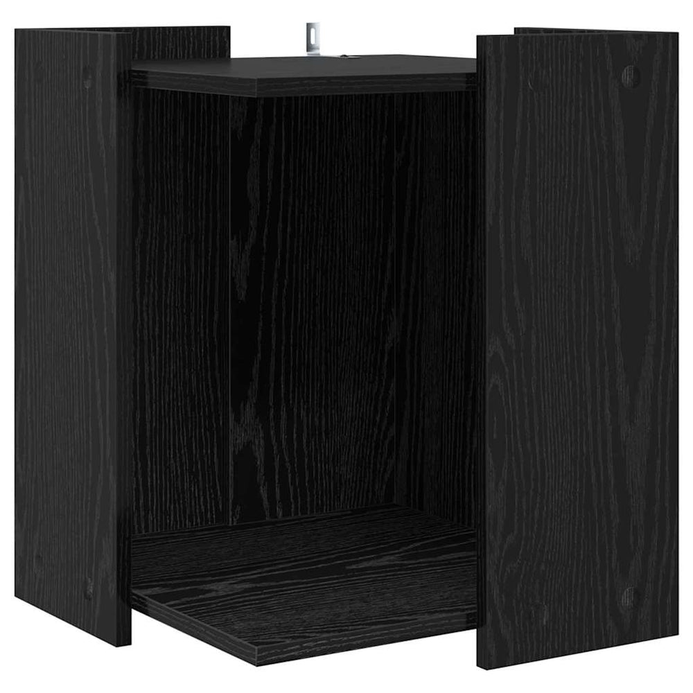 Katzenstreubox Schwarz Eiche 42x42x51cm