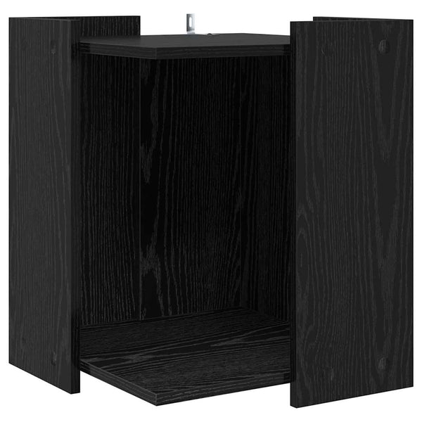 Katzenstreubox Schwarz Eiche 42x42x51cm