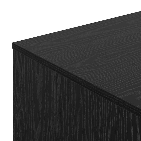 Katzenstreu Box Schwarz Eichen-Optik