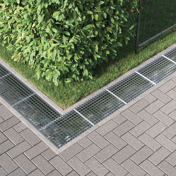 Feuerverzinktes Stahlgitter Silber 50x35cm