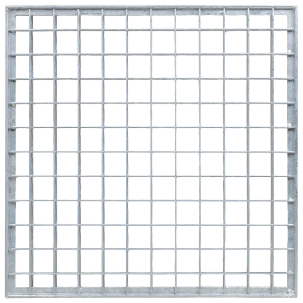 Feuerverzinktes Gitter Silber 40x40 cm