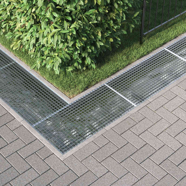 Feuerverzinktes Stahlgitter Silber 100x50 cm