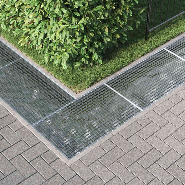 Feuerverzinktes Stahlgitter Silber 100x60 cm