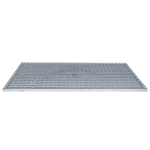 Feuerverzinktes Stahlgitter Silber 100x60 cm