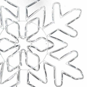 Weihnachts Schneeflocke Blau PVC 55,5cm