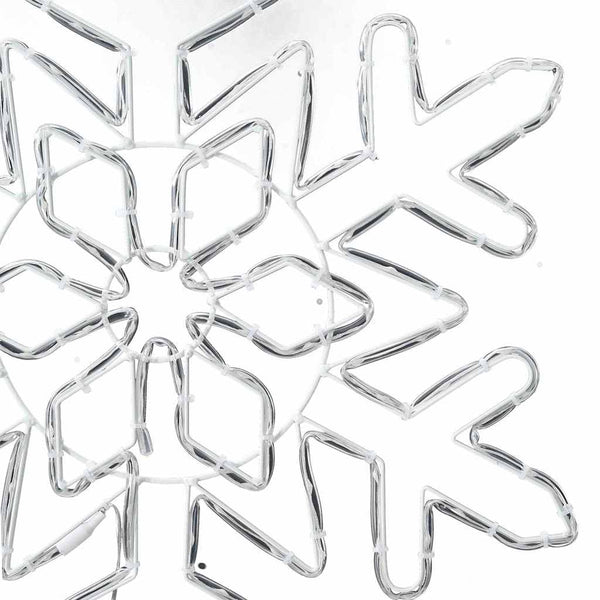 Weihnachts Schneeflocke Blau PVC 55,5cm