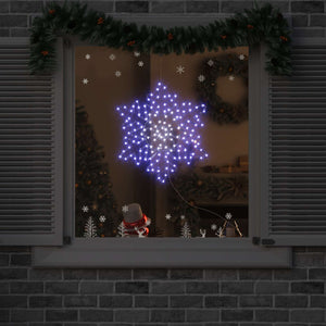 Weihnachts Schneeflocke Blau PVC 55,5cm