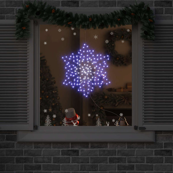Weihnachts Schneeflocke Blau PVC 55,5cm