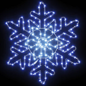 Weihnachts Schneeflocke Blau PVC 55,5cm