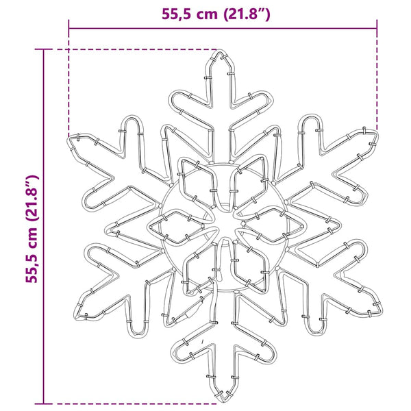 Weihnachts Schneeflocke Blau PVC 55,5cm