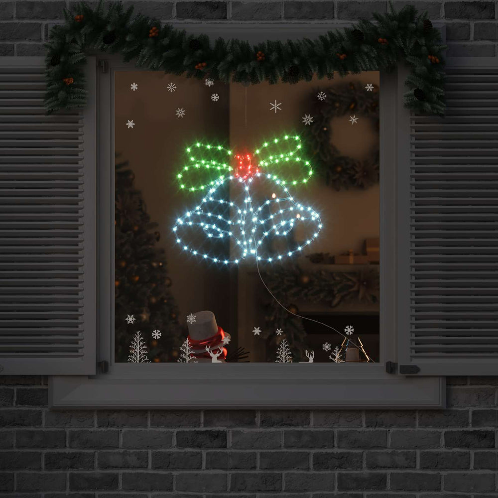 Mehrfarbige LED Weihnachtsglocke 57cm