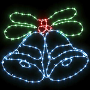 Mehrfarbige LED Weihnachtsglocke 57cm