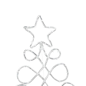 Mehrfarbiger Lichterbaum Weihnachtsbaumform 78x58cm