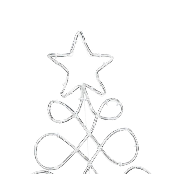 Mehrfarbiger Lichterbaum Weihnachtsbaumform 78x58cm