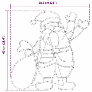 Santa Claus Licht Mehrfarbig Eisen