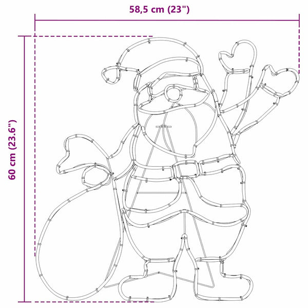 Santa Claus Licht Mehrfarbig Eisen