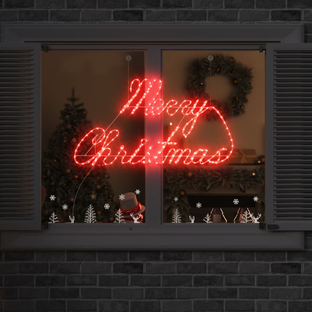 Rotes LED Weihnachtsschild 99cm