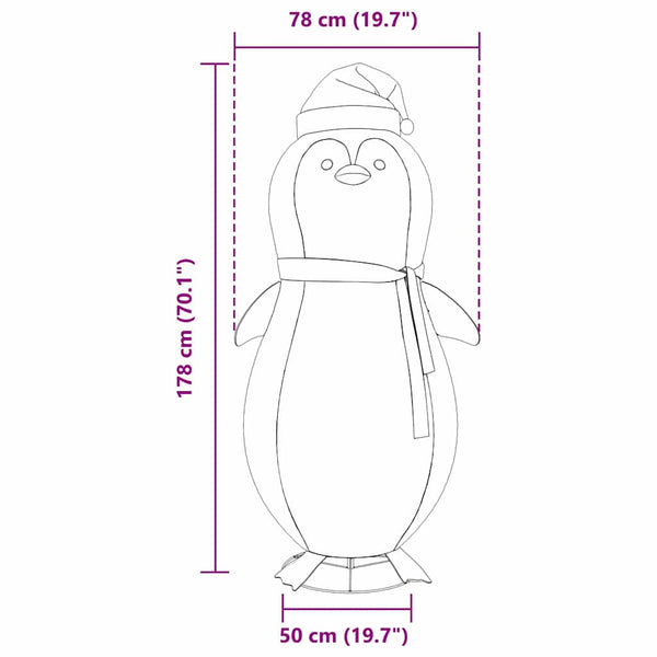 Schnee-Pinguin Figur 178cm mit 600 LEDs
