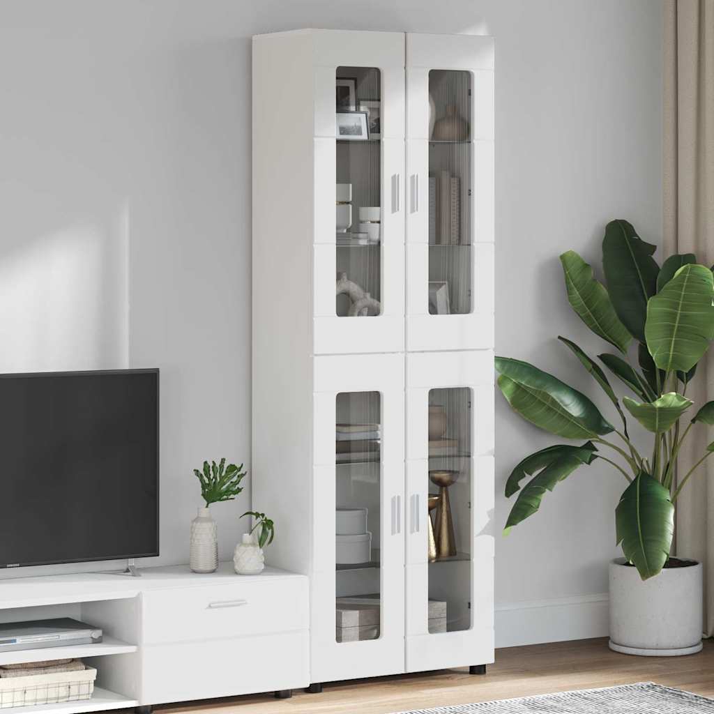 Highboard FLORIN Weiß mit Regal