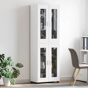 Highboard FLORIN Weiß mit Regal