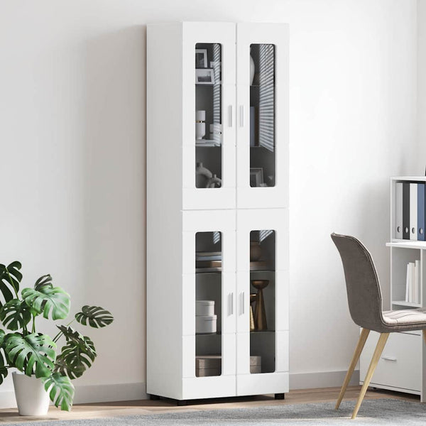 Highboard FLORIN Weiß mit Regal
