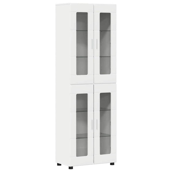 Highboard FLORIN Weiß mit Regal