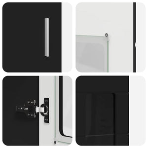 Highboard FLORIN Schwarz 60x35x182cm