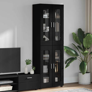 Highboard FLORIN Schwarz 60x35x182cm