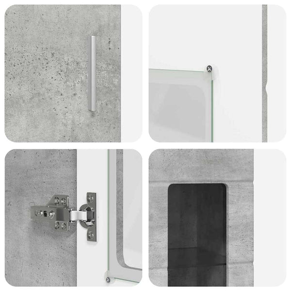 Highboard FLORIN Beton Grau 60x35x182cm