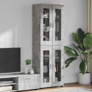 Highboard FLORIN Beton Grau 60x35x182cm